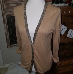 Ann Taylor camel cardigan sweater